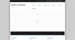 Desktop Screenshot of hotelvikram.co.in